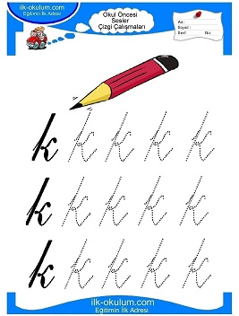Çocuklar İçin Sesler Çizgi Çalışmaları Çalışma Sayfaları 